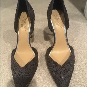 Jewel Badgley Mischka Black Sparkling Heels